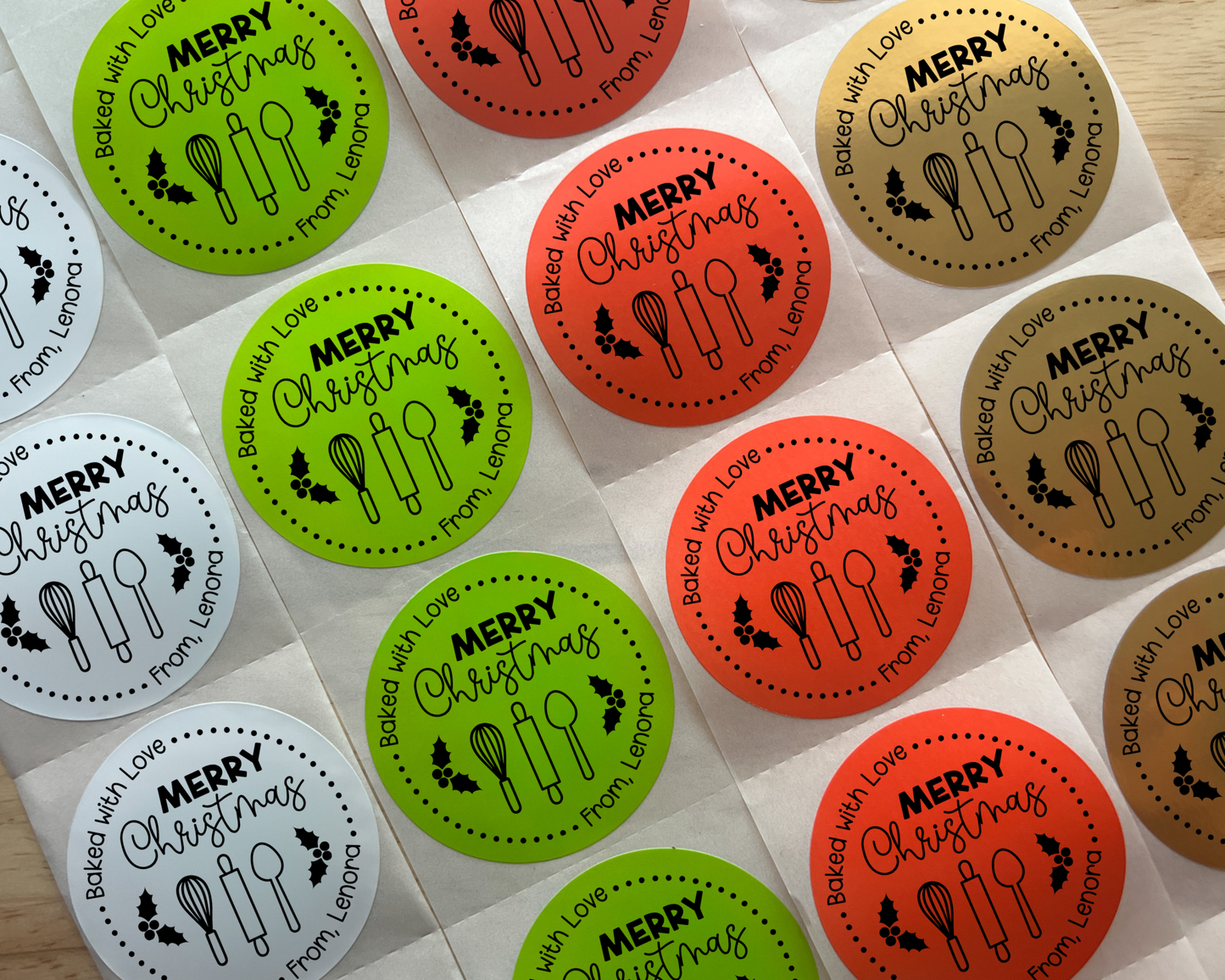 Holiday Baking Gift Label (Set of 10)