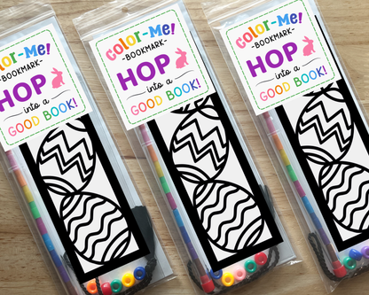 Easter Egg Coloring Bookmark Craft Kit, Easter Basket Stuffer