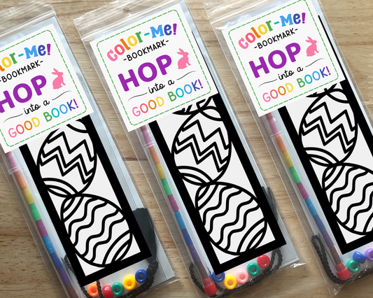 Easter Egg Coloring Bookmark Craft Kit, Easter Basket Stuffer