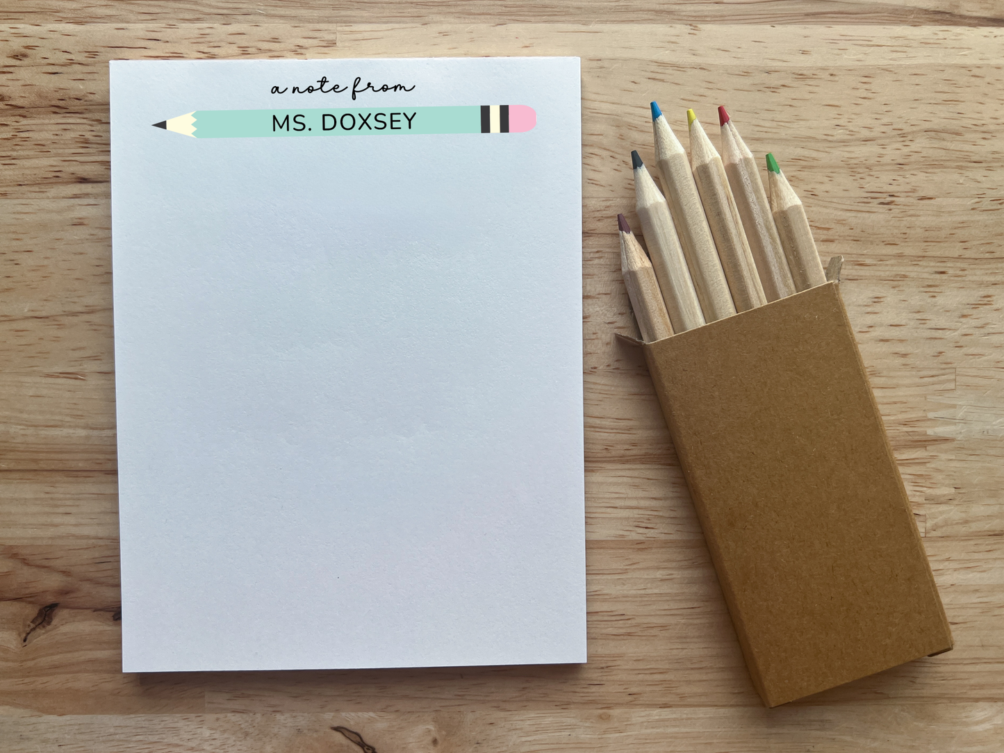 Personalized Pencil Teacher Notepad