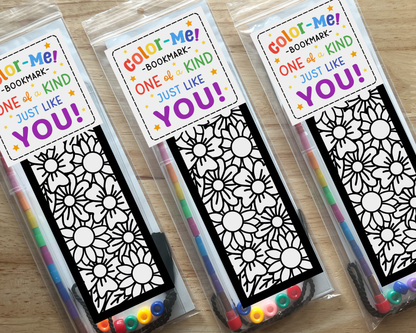Flower Coloring Bookmark Craft Kit