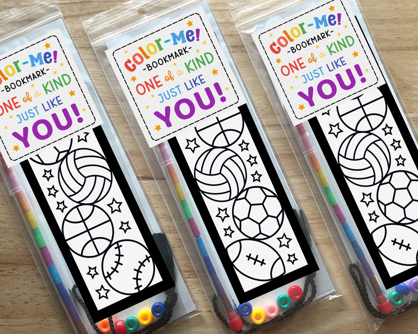 Sports Coloring Bookmark Craft Kit