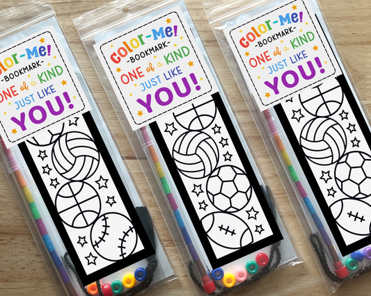 Sports Coloring Bookmark Craft Kit