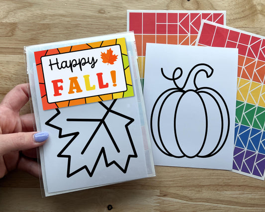 Fall Suncatcher Sticker Craft Kit, 2 Pack
