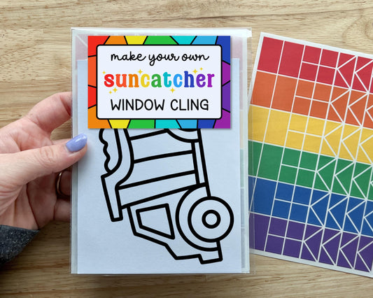 Dump Truck Suncatcher Sticker Craft Kit