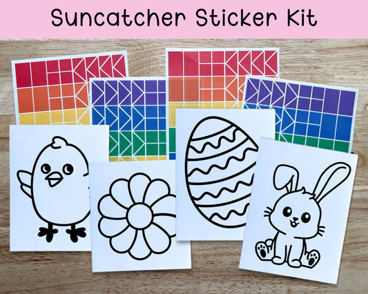 Easter Suncatcher Sticker Craft Kit, Set of 4