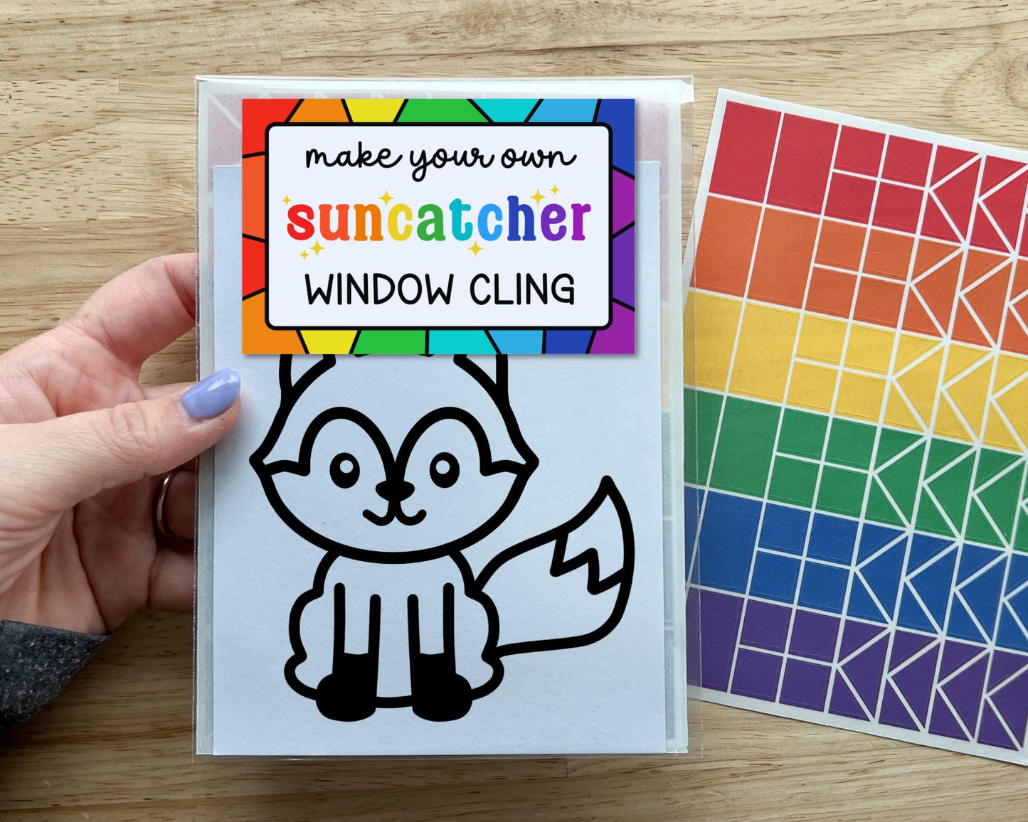 Fox Suncatcher Sticker Craft Kit