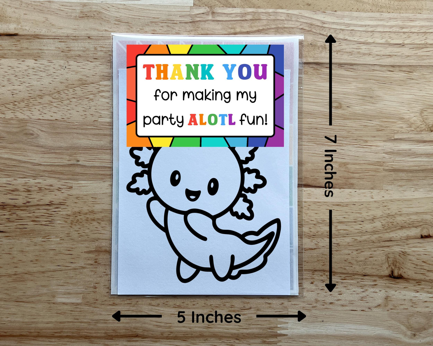 Axolotl Suncatcher Party Favor