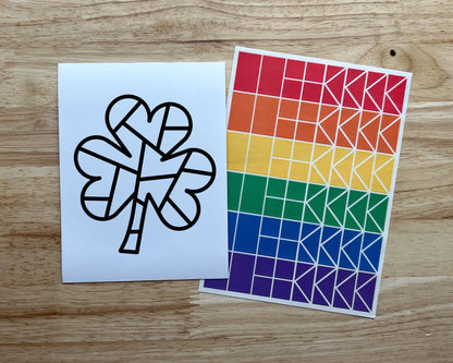 Shamrock Suncatcher Sticker Craft Kit