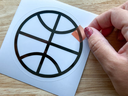 Basketball Suncatcher Sticker Craft Kit