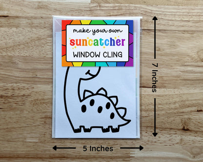 Dinosaur Suncatcher Sticker Craft Kit, Set of 4