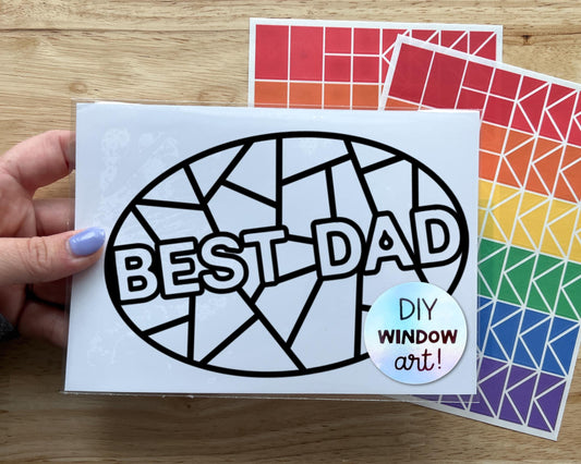 Best Dad Suncatcher Sticker Craft Kit