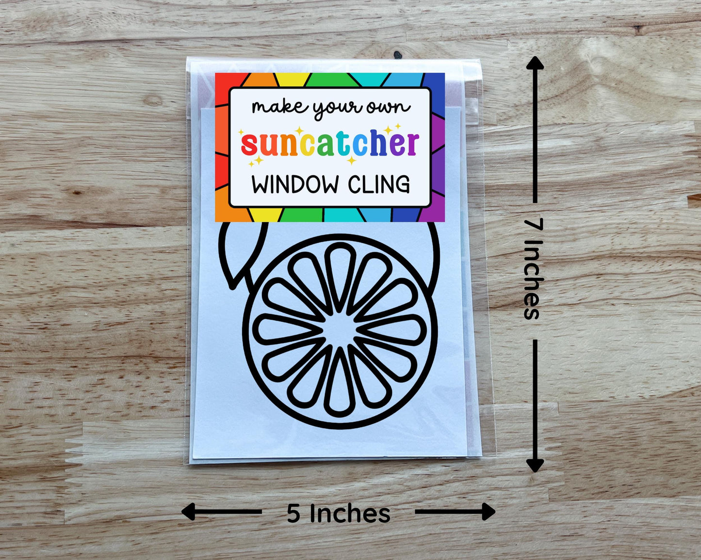 Fruit Suncatcher Sticker Craft Kit, Set of 4