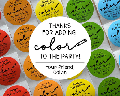 Coloring Party Favor Labels (set of 10)