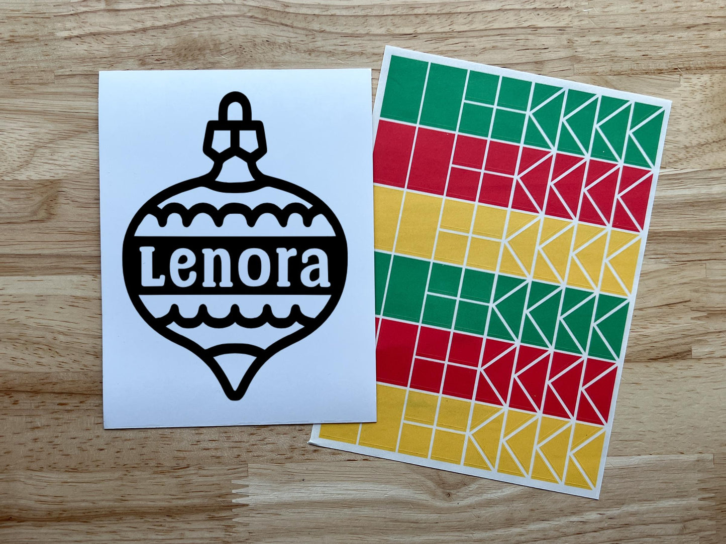 Personalized Christmas Ornament Suncatcher Sticker Craft Kit