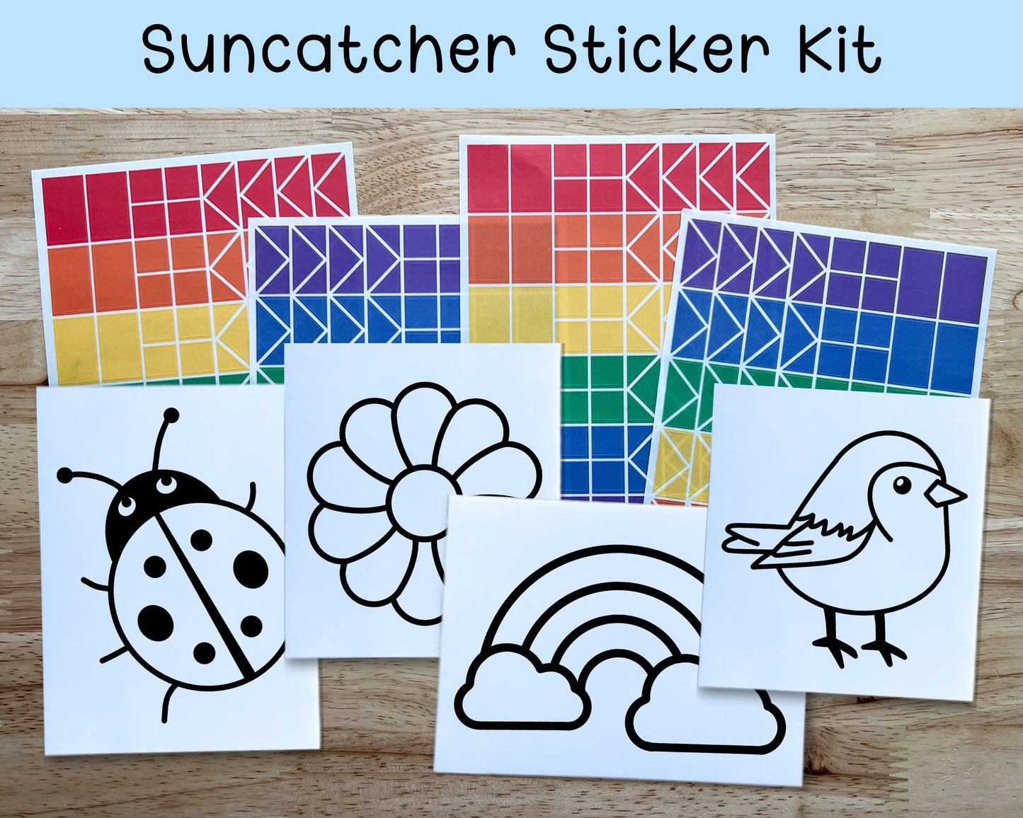 Spring Suncatcher Sticker Craft Kit, Set of 4