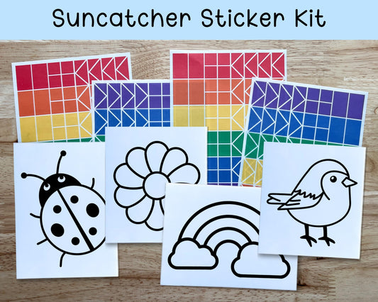 Spring Suncatcher Sticker Craft Kit, Set of 4