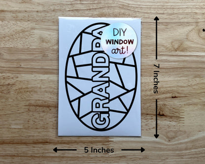 Grandpa Suncatcher Sticker Craft Kit