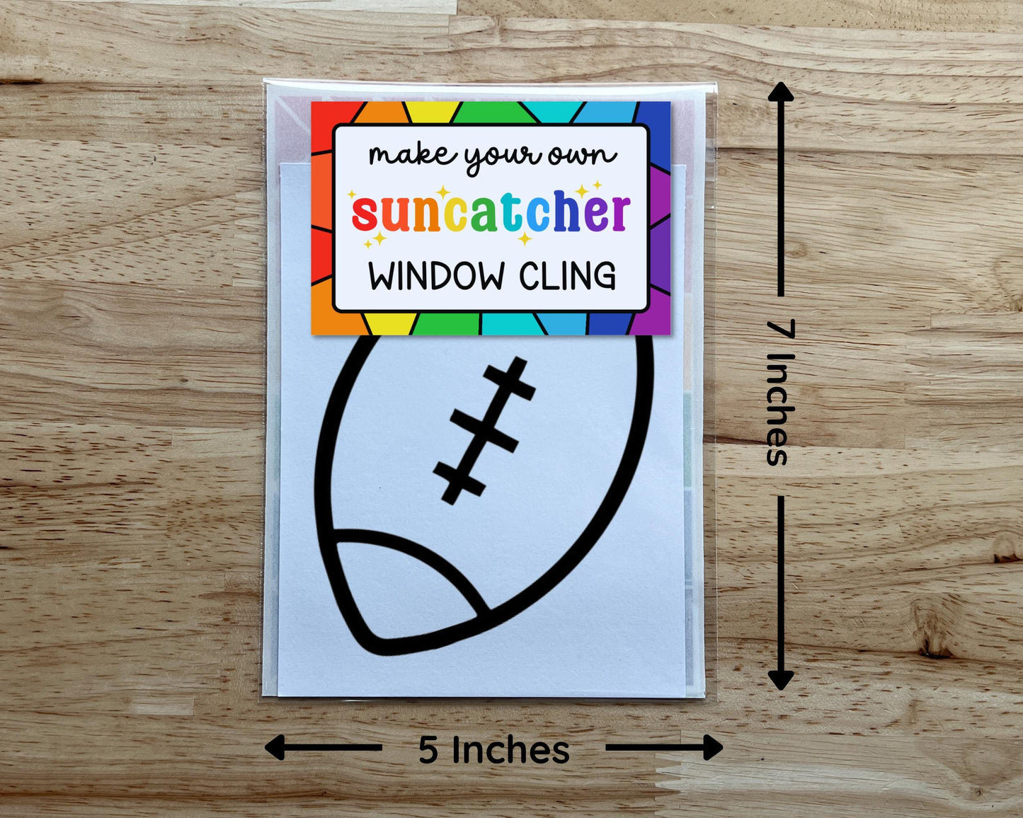 Football Suncatcher Sticker Craft Kit