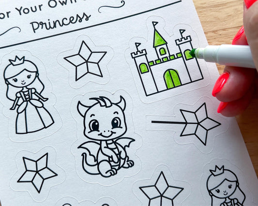 Princess Color Your Own Stickers