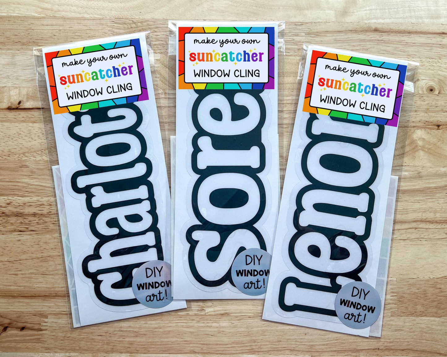 Personalized Large Name Suncatcher Sticker Craft Kit