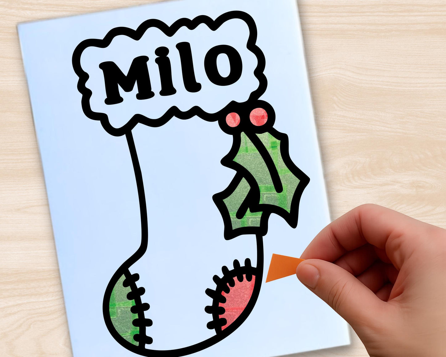 Personalized Christmas Stocking Suncatcher Holiday Craft Kit