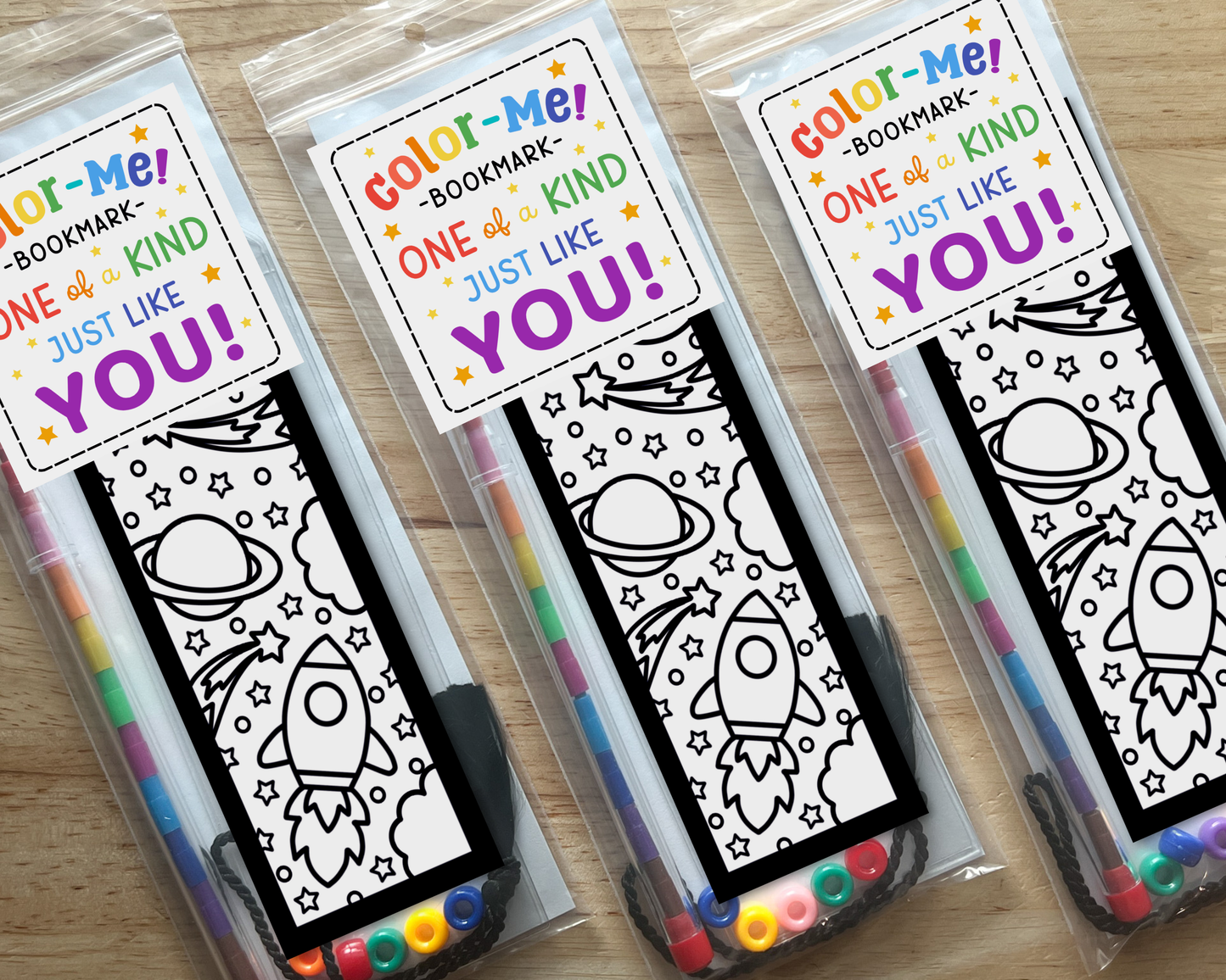 Outer Space Coloring Bookmark Craft Kit
