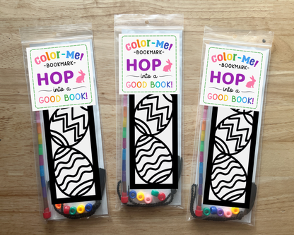 Easter Egg Coloring Bookmark Craft Kit, Easter Basket Stuffer