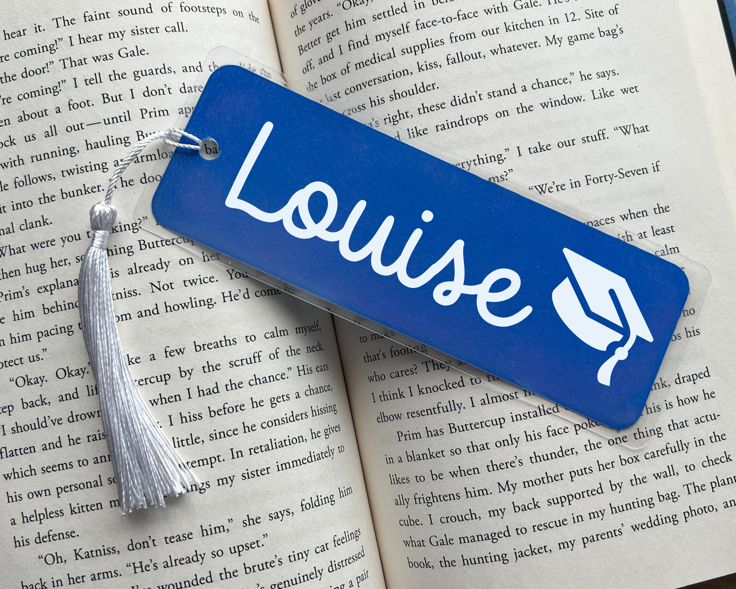 Personalized School Colors Grad Cap Bookmark