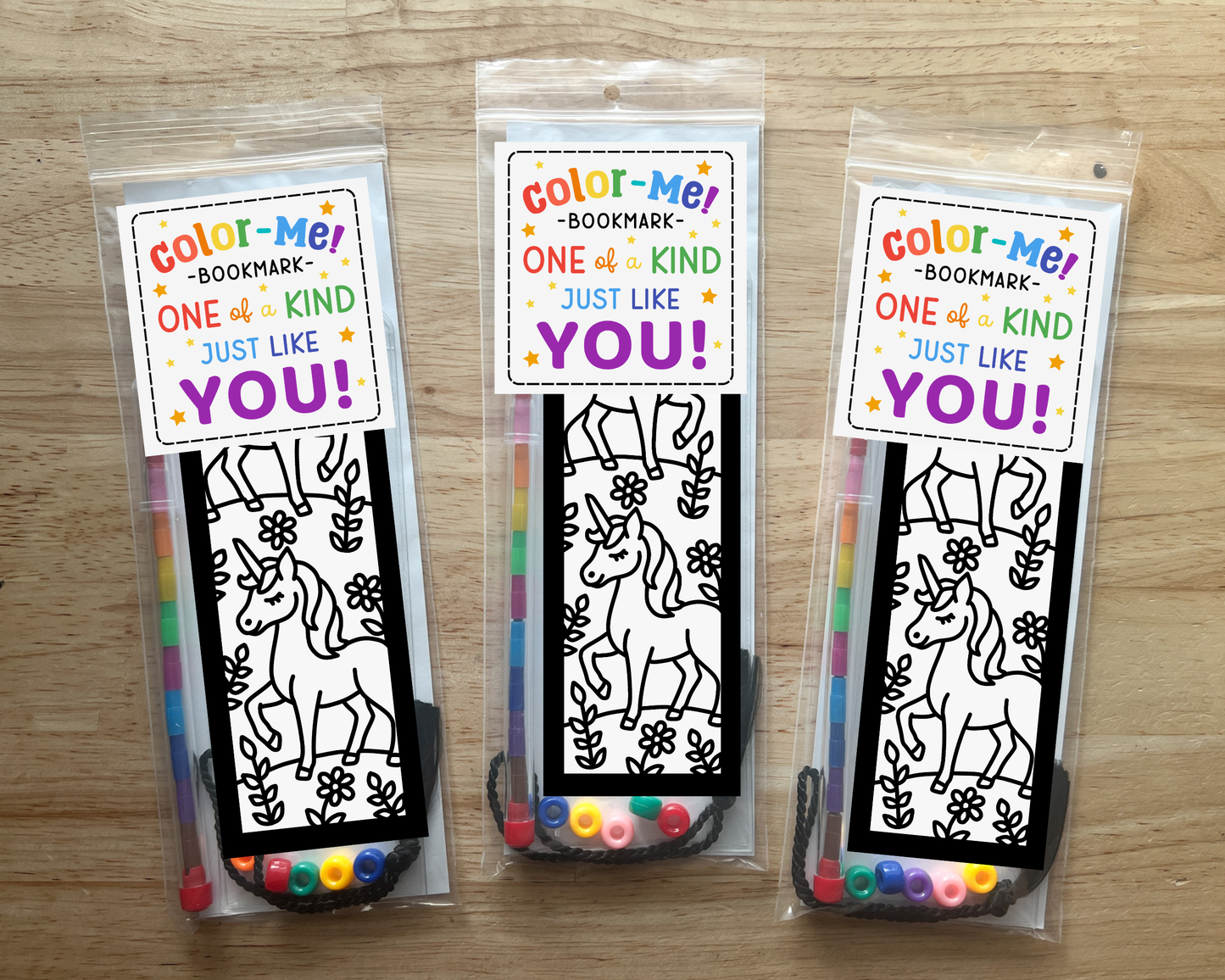 Unicorn Coloring Bookmark Craft Kit