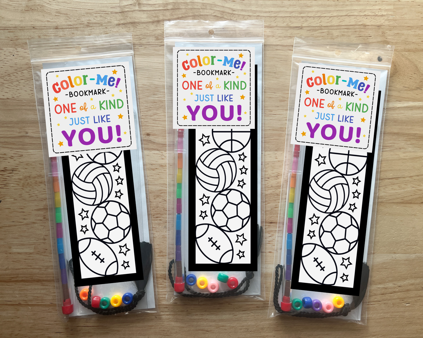 Sports Coloring Bookmark Craft Kit