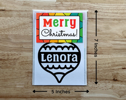 Personalized Christmas Ornament Suncatcher Sticker Craft Kit