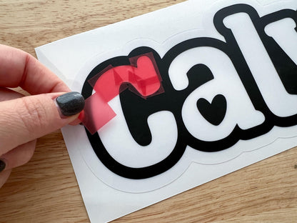 Personalized Valentine Large Name Suncatcher Sticker Craft Kit