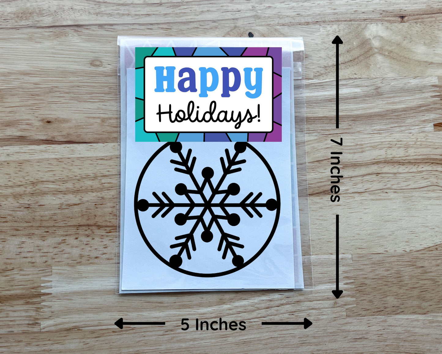 Snowflake Suncatcher Sticker Holiday Craft Kit, Set of 4