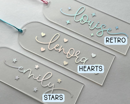 Personalized Holographic Bookmark, Glow in the Dark