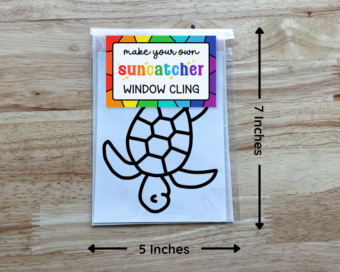 Ocean Animal Suncatcher Sticker Craft Kit, Set of 4