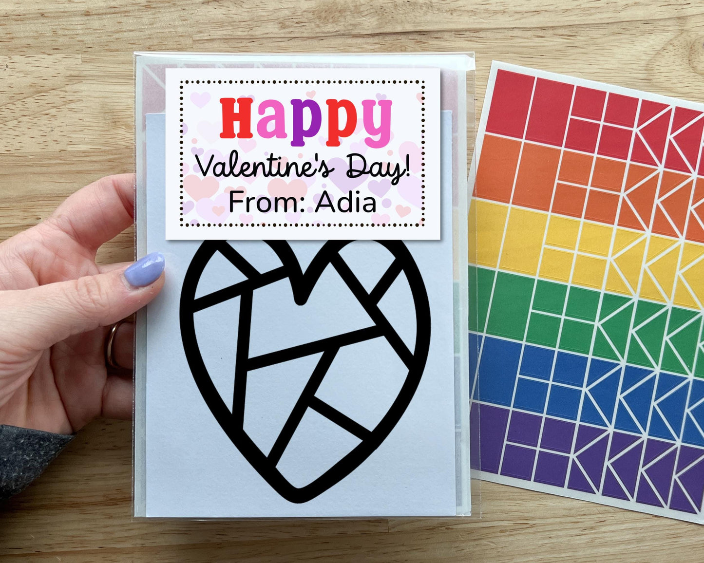 Valentines Day Class Favor, Heart Suncatcher Craft Kit