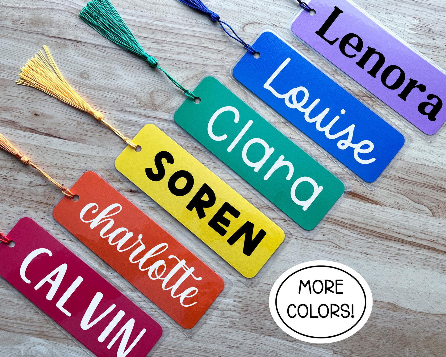 Personalized Rainbow Name Bookmark