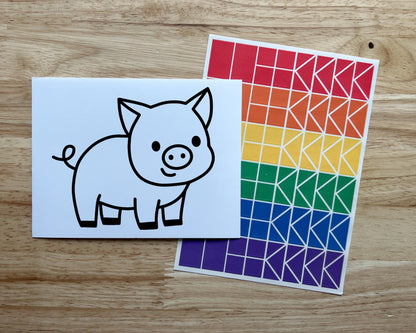 Pig Suncatcher Sticker Craft Kit