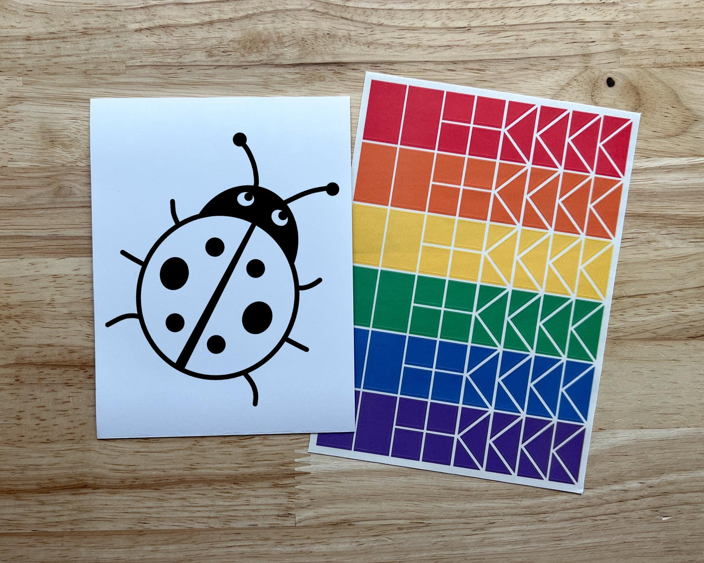 Ladybug Suncatcher Sticker Craft Kit