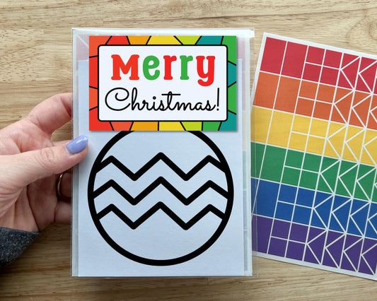 Christmas Ornament Suncatcher, Holiday Craft Kit