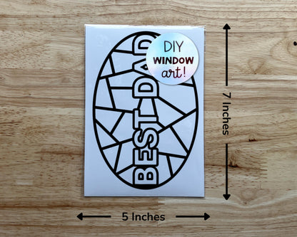 Best Dad Suncatcher Sticker Craft Kit