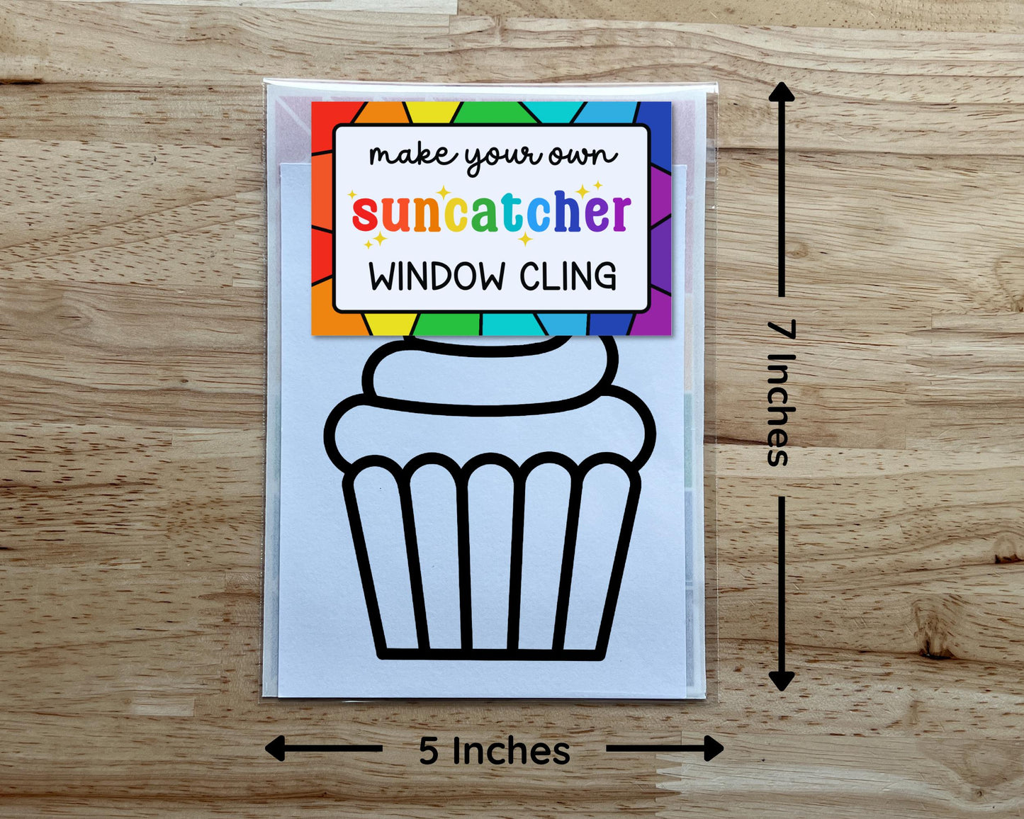 Cupcake Suncatcher Sticker Craft Kit