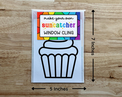 Cupcake Suncatcher Sticker Craft Kit