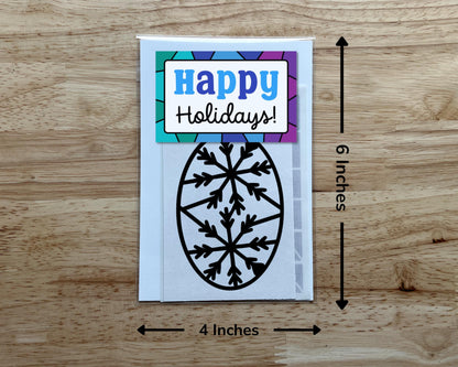 Mini Snowflake Suncatcher Sticker Holiday Craft Kit