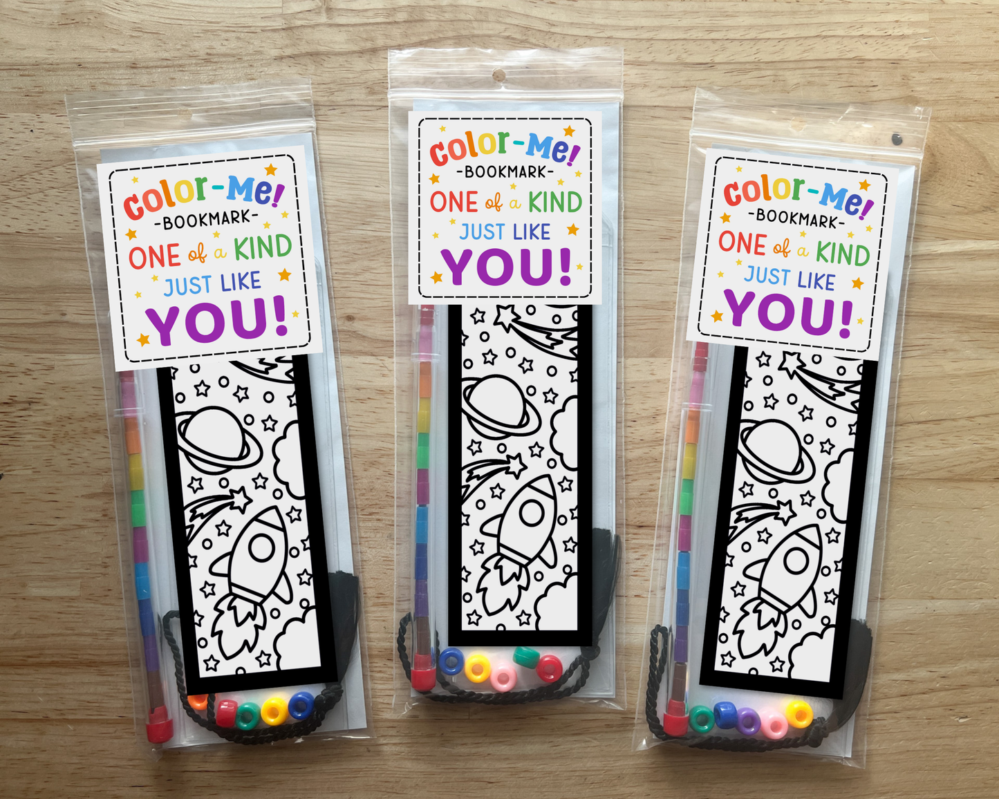Outer Space Coloring Bookmark Craft Kit