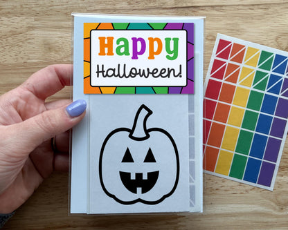 Mini Pumpkin Suncatcher Sticker Halloween Craft Kit