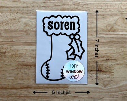 Personalized Christmas Stocking Suncatcher Holiday Craft Kit