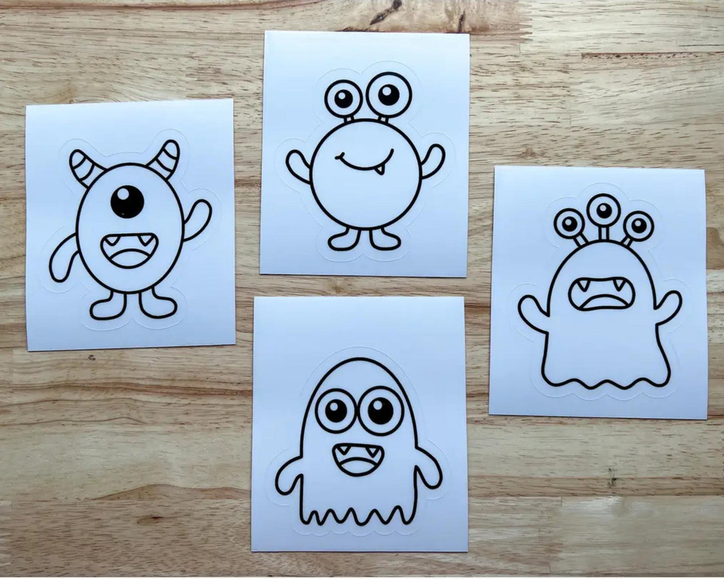 Monster Suncatcher Sticker Craft Kit, Set of 4