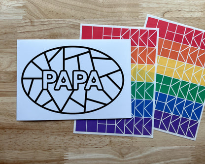 Papa Suncatcher Sticker Craft Kit